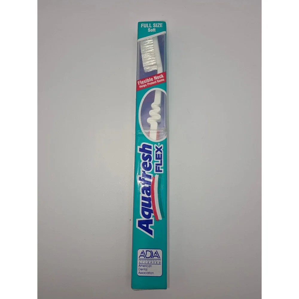 Aquafresh Flex Toothbrush Full Size Soft Flexible Neck Vintage New In Box
